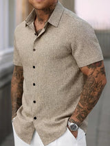 Lightweight Linen Blend Short Sleeve Shirt