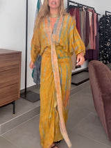 Kindara - Potiskované kimono šaty