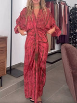 Kindara - Potiskované kimono šaty