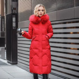 Iselotte – Women’s Long Puffer Down Coat with Collar