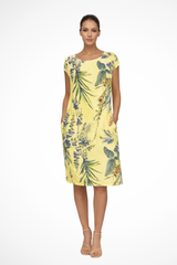 Women's Casual Relaxed Fit Summer Dress with Botanical Print