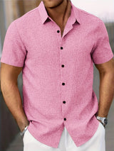 Lightweight Linen Blend Short Sleeve Shirt
