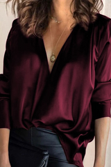 Aveline - Casual V Neck Womens Blouse