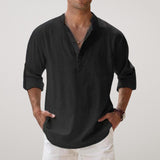 Nathaniel – Mens Relaxed Long Sleeve Button Shirt