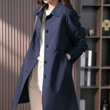 Elegant Women's Short Single-Button Trench Coat
