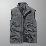 Men's Outdoor Bodywarmer with Stand-up Collar and Zipper