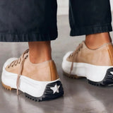 Bellah – Zapatillas de plataforma con cordones para uso diario para mujer
