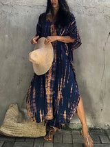 Velora - Printed Kaftan Maxi Dress