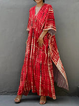 Velora - Printed Kaftan Maxi Dress