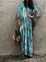 Velora - Printed Kaftan Maxi Dress