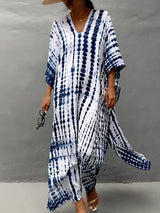 Velora - Printed Kaftan Maxi Dress