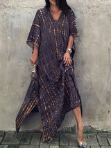 Velora - Printed Kaftan Maxi Dress