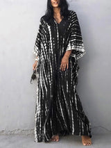 Velora - Printed Kaftan Maxi Dress