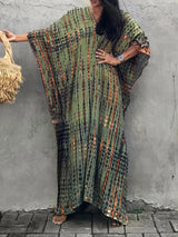 Velora - Printed Kaftan Maxi Dress