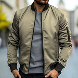 Tavian – Men’s Zip Up Jacket with Ribbed Cuffs