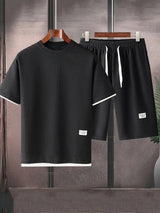 Waffle Knit T-Shirt Short Co-ord Set