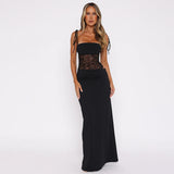 Ryella - Lace Floral Maxi Dress For Women