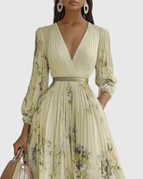 Meira - plisowana sukienka maxi