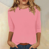 Women's Casual Long Sleeve Round Neck Shirt