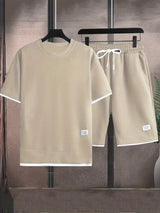 Waffle Knit T-Shirt Short Co-ord Set