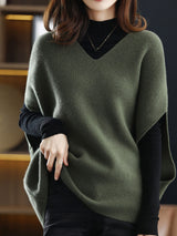Marcelline – Damen Strickweste mit V-Ausschnitt