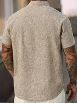 Lightweight Linen Blend Short Sleeve Shirt