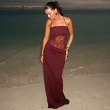 Ryella - Lace Floral Maxi Dress For Women