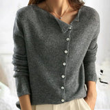 Eleganter hochwertiger Kaschmir-Cardigan, perfekt für den Herbst