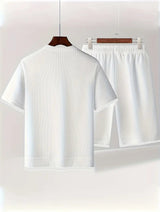 Waffle Knit T-Shirt Short Co-ord Set