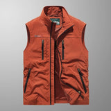 Men's Outdoor Bodywarmer with Stand-up Collar and Zipper