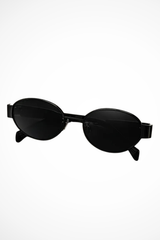 Lunettes de soleil ovales pour femmes avec monture en métal