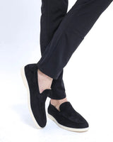 Men's Suede-Look Slip-On Loafers with Comfort Sole