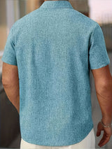 Lightweight Linen Blend Short Sleeve Shirt