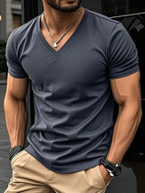 V-Neck Slim Fit Men's T-Shirt