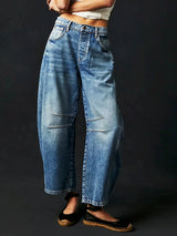 Sephira - Leopard Barrel Jeans