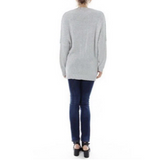 Elspeth – Damen gerippter Wickelpullover mit V-Ausschnitt