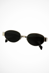 Lunettes de soleil ovales pour femmes avec monture en métal