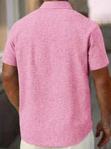 Lightweight Linen Blend Short Sleeve Shirt
