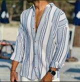 Mens Relaxed Striped Shirt