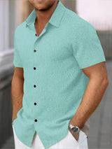 Lightweight Linen Blend Short Sleeve Shirt