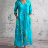 Florielle – Women Summer Dress Floral Print Loose Fit