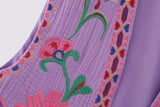 Boho-Style Floral Embroidered Vest with Open Front
