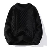 Cable Knit Wool Sweater for Men