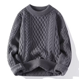 Cable Knit Wool Sweater for Men