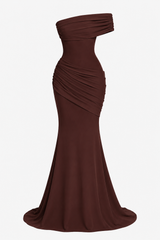 Robe longue femme épaules dénudées avec coupe élégante et festive - Aurelia
