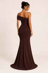 Robe longue femme épaules dénudées avec coupe élégante et festive - Aurelia