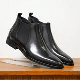 Chelsea Boots Men – Elastic Side Panels & Sleek Almond Toe