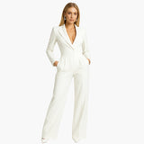 Women's wrap jumpsuit with defined waist