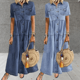 Sandra – Denim Maxi Summer Dress
