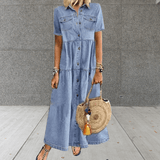 Sandra – Denim Maxi Summer Dress